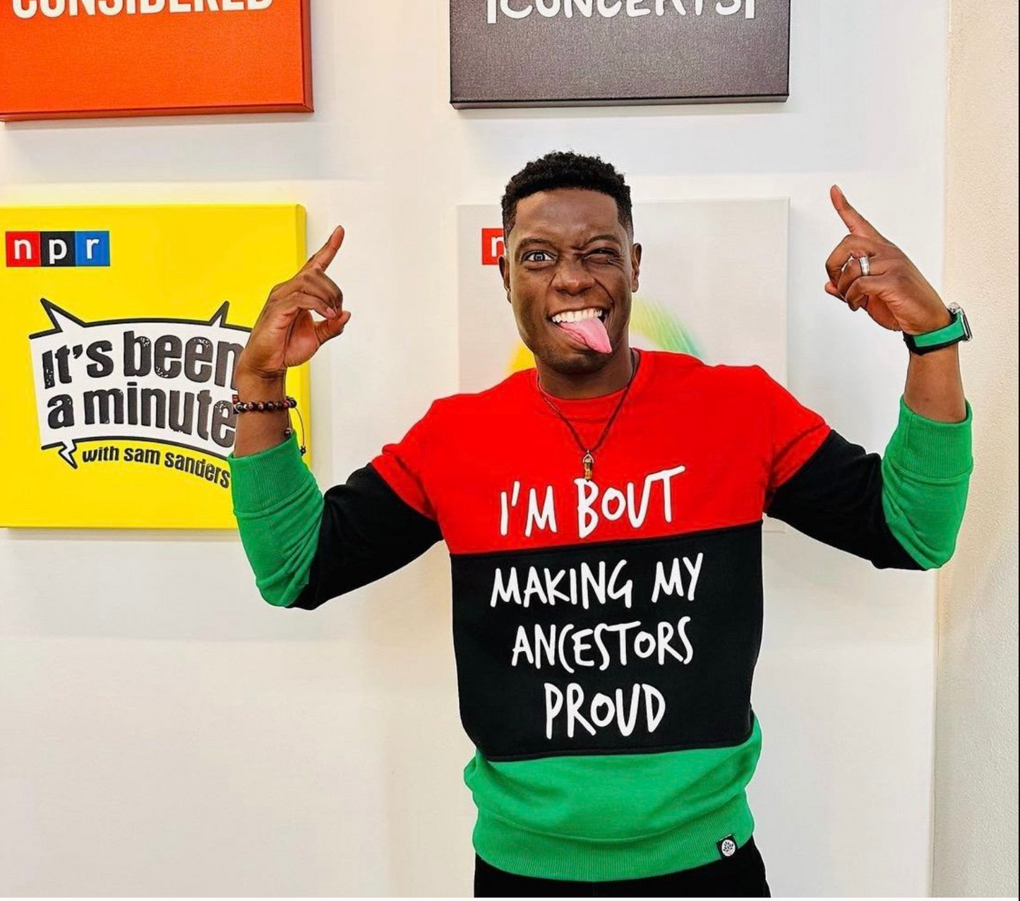Making My Ancestors Proud ColorBlock Sweatshirt