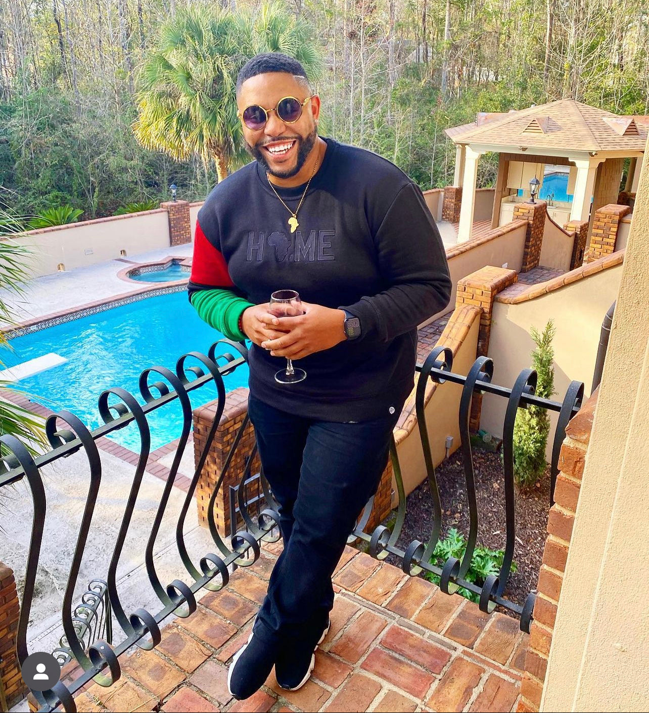 HOME Black on Black Embroidered Sweatshirt