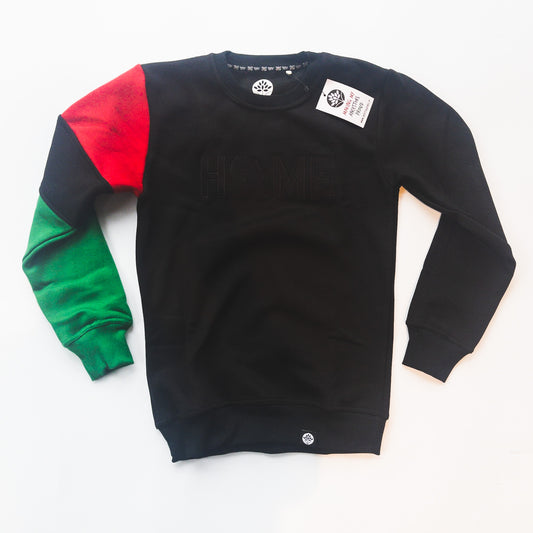 HOME Black on Black Embroidered Sweatshirt